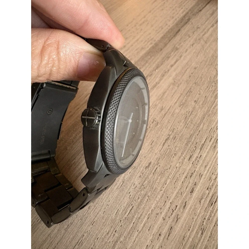 Fossil Men's FS4705 Stainless Steel Analog Grey Dial Watch New Battery See Notes